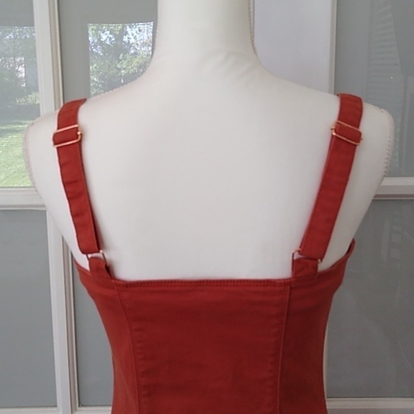 Forever 21 Denim Overall Mini Dress in Rust Size - M - Picture 5 of 15